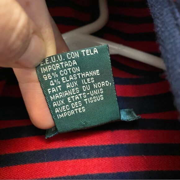 Lauren Ralph Lauren Navy blue red striped hooded full zip sweatshirt hoodie-M - Picture 4 of 11